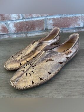 Pikolinos Jerez Rose Gold Champagne Slip On Loafer Moccasin Women’s 39 8.5